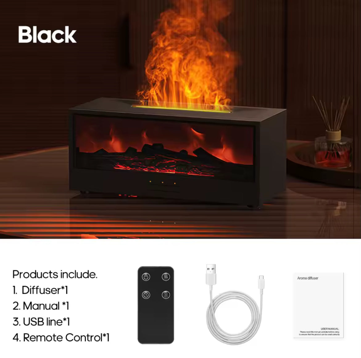 Fireplace Aroma Diffuser & Light
